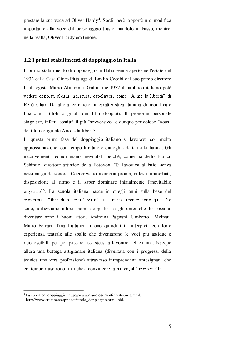 Anteprima della tesi: DOPPIAGGIO O SOTTOTITOLAZIONE - Una scelta nell'apprendimento delle lingue straniere, Pagina 6