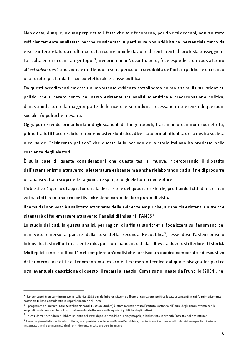 Anteprima della tesi: L’astensionismo in Italia: chi sono i cittadini del non voto, Pagina 3