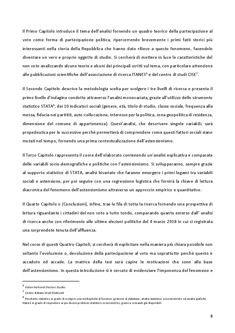 Anteprima della tesi: L’astensionismo in Italia: chi sono i cittadini del non voto, Pagina 5