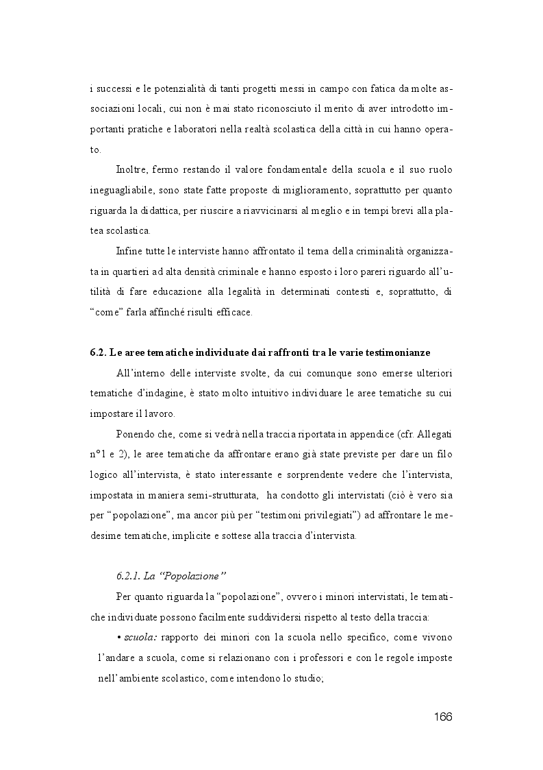 Anteprima della tesi: La dispersione Scolastica nei quartieri più critici di Napoli e Palermo: quando l’istruzione può rappresentare la cura al suo stesso malessere, Pagina 7