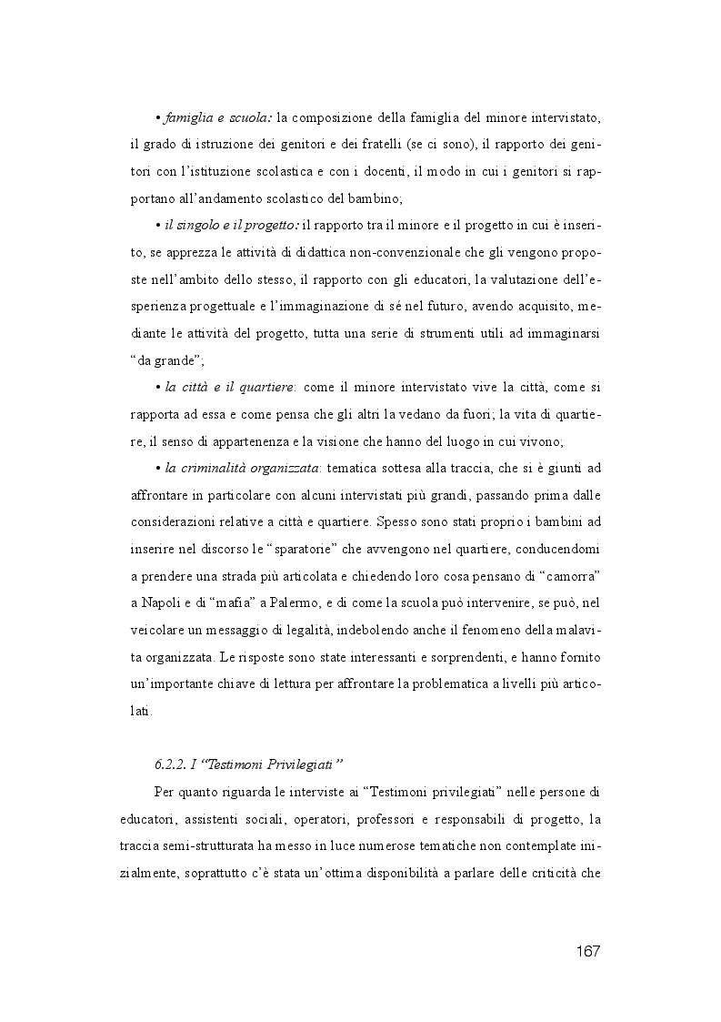 Anteprima della tesi: La dispersione Scolastica nei quartieri più critici di Napoli e Palermo: quando l’istruzione può rappresentare la cura al suo stesso malessere, Pagina 8