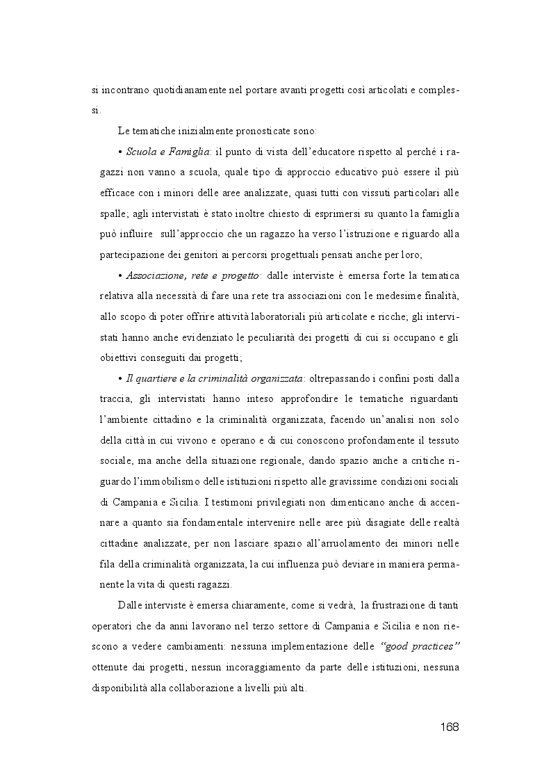 Anteprima della tesi: La dispersione Scolastica nei quartieri più critici di Napoli e Palermo: quando l’istruzione può rappresentare la cura al suo stesso malessere, Pagina 9