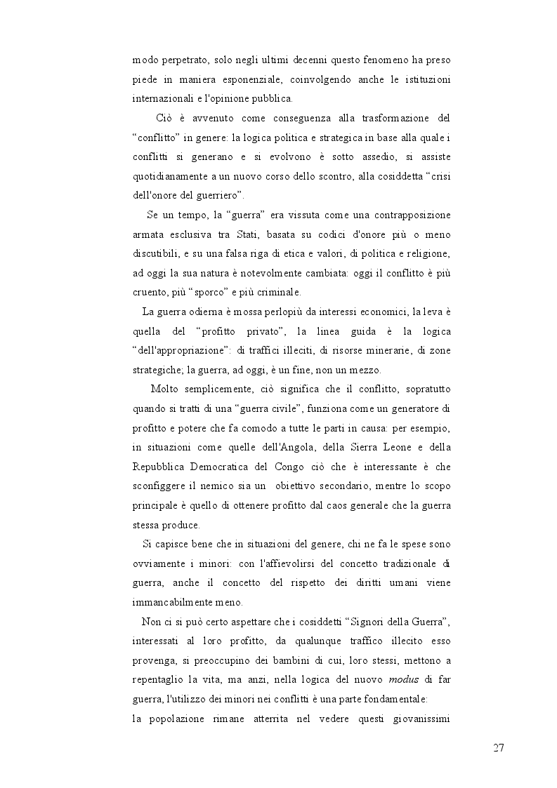 Anteprima della tesi: Bambini Soldato: L'infanzia violata. Fenomenologia del problema globale dei "Child Soldiers", Pagina 8