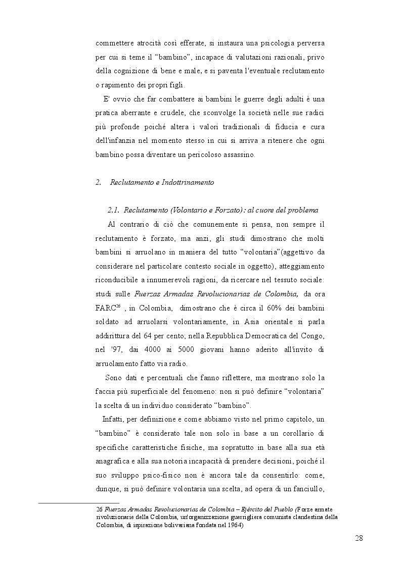 Anteprima della tesi: Bambini Soldato: L'infanzia violata. Fenomenologia del problema globale dei "Child Soldiers", Pagina 9