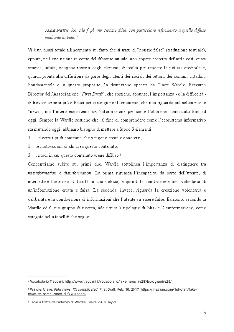 Anteprima della tesi: Fake News: una minaccia per la democrazia liberale e per il dibattito politico, Pagina 4