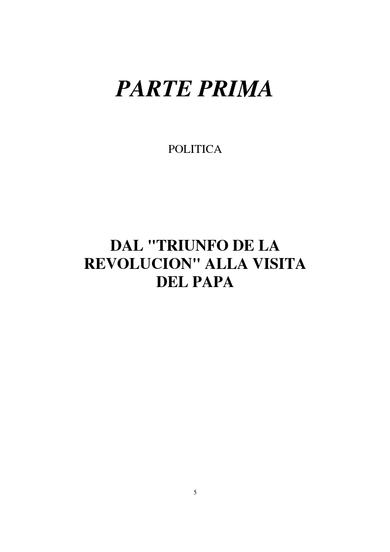 Anteprima della tesi: Cuba: quarant'anni di socialismo reale e prospettive per il futuro, Pagina 3