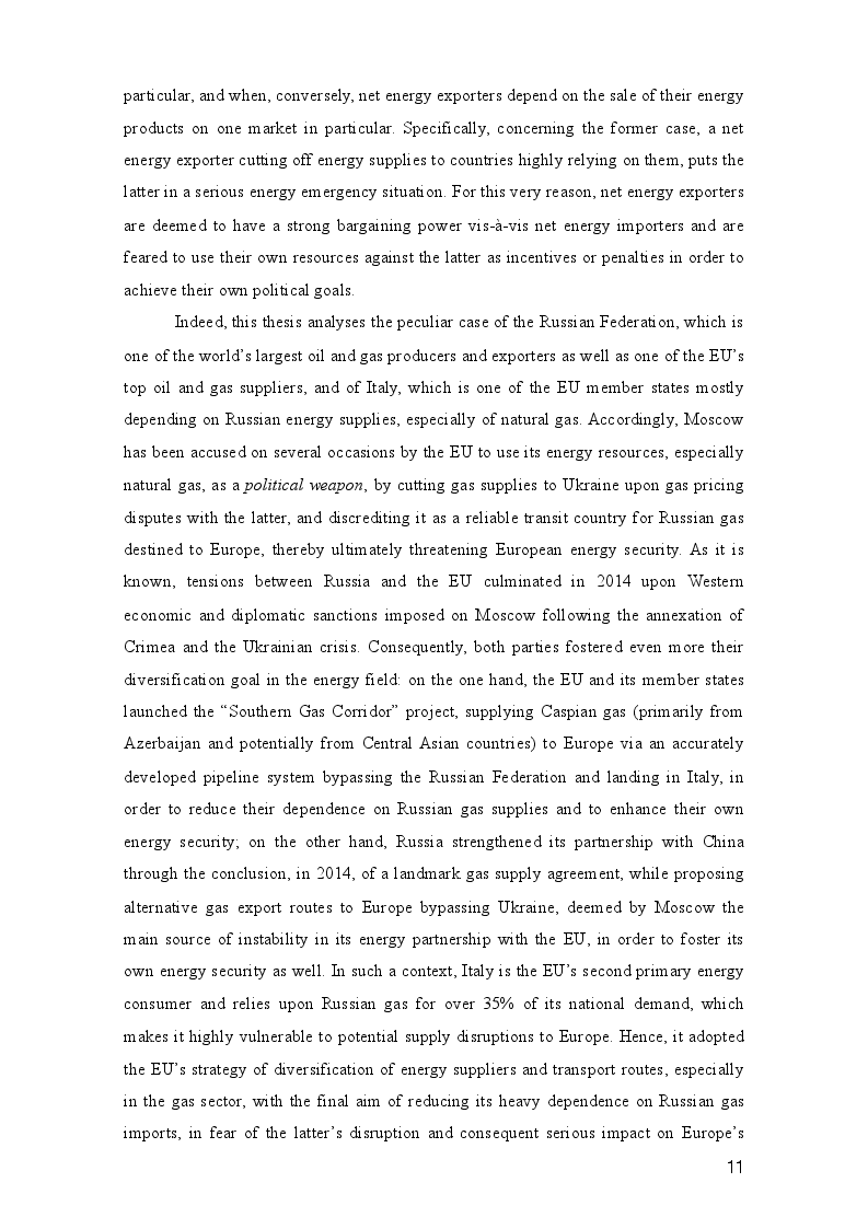 Anteprima della tesi: Three paths to energy security and Italy's future energy perspectives, Pagina 3