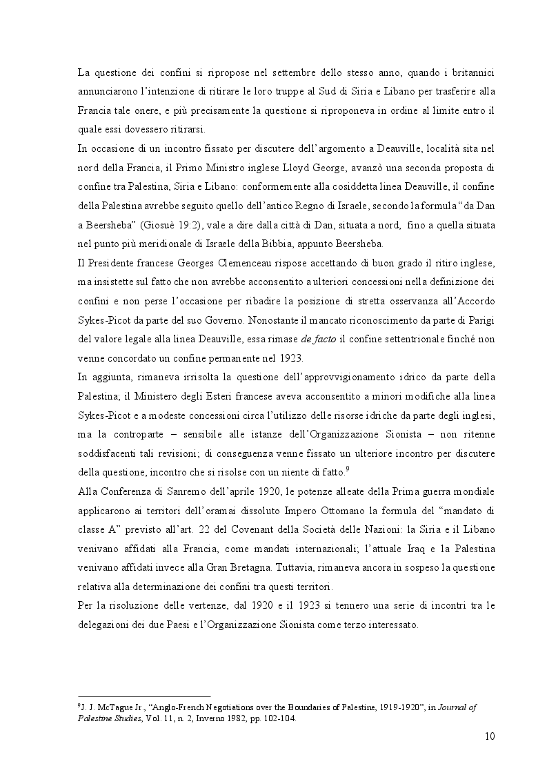 Estratto dalla tesi: Le Alture della Discordia: il Golan tra Siria e Israele