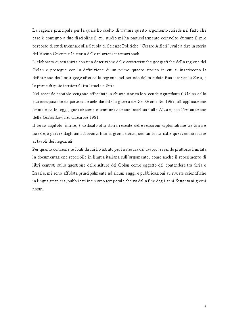 Anteprima della tesi: Le Alture della Discordia: il Golan tra Siria e Israele, Pagina 3
