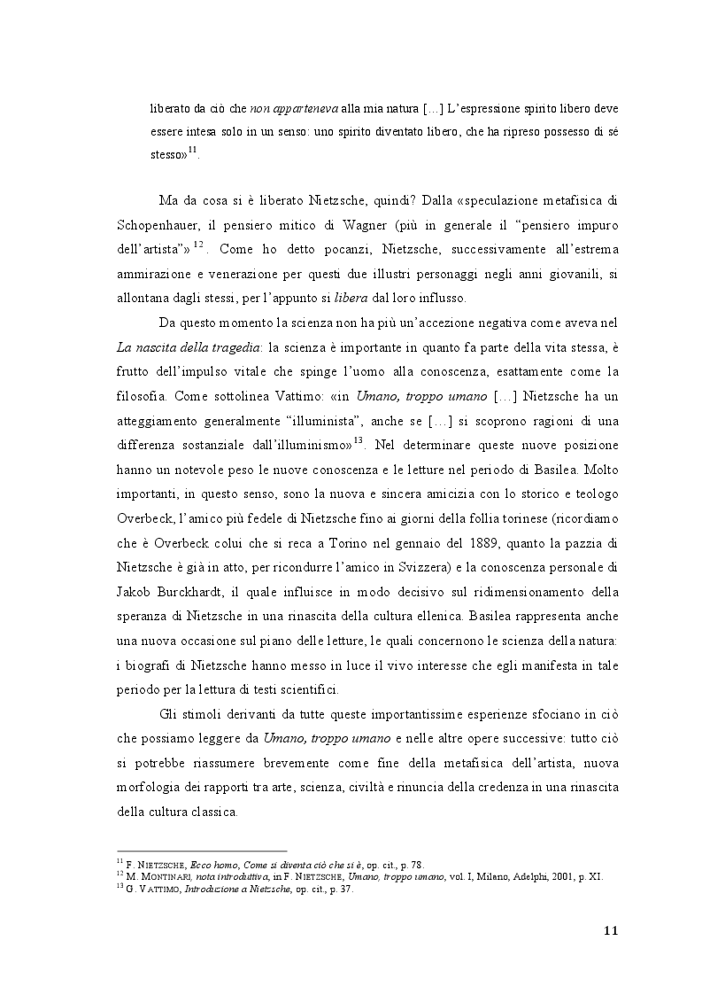 Estratto dalla tesi: Friedrich Nietzsche. Musica e filosofia.