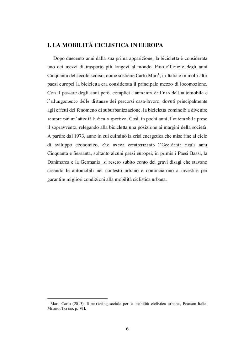 Anteprima della tesi: Come promuovere la mobilità ciclistica urbana: analisi di strategie comunicative adottate da cinque città europee, Pagina 4