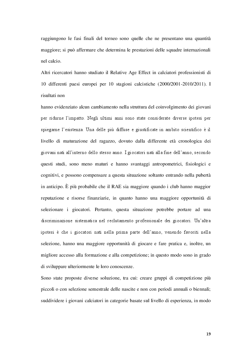 Anteprima della tesi: Fattori limitanti l'emersione del talento nel calcio giovanile italiano, Pagina 4