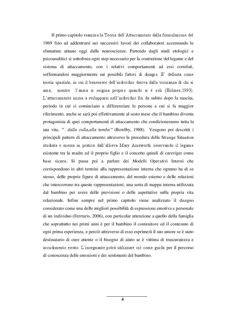 Anteprima della tesi: Sentirsi a casa - un'indagine esplorativa nella Scuola dell'Infanzia ''Il melograno'', Pagina 4