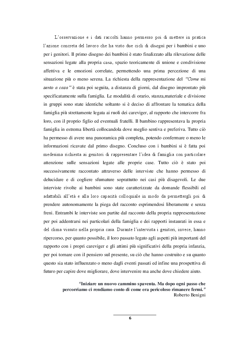 Anteprima della tesi: Sentirsi a casa - un'indagine esplorativa nella Scuola dell'Infanzia ''Il melograno'', Pagina 6
