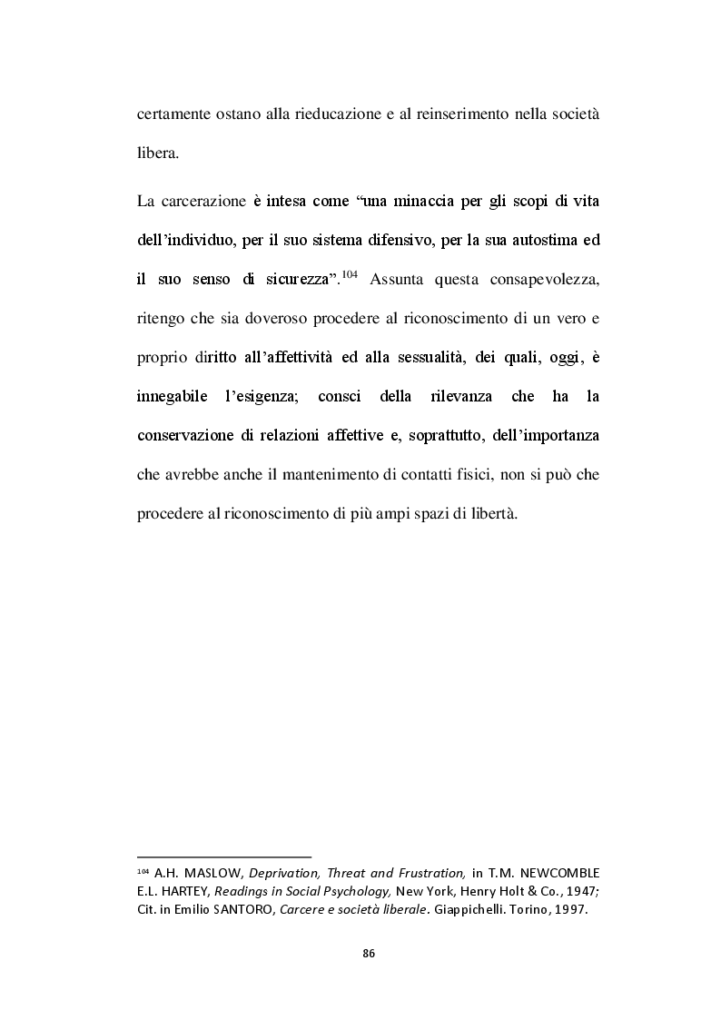Anteprima della tesi: L'affettività alla prova del carcere: disciplina vigente e prospettive di riforma, Pagina 3
