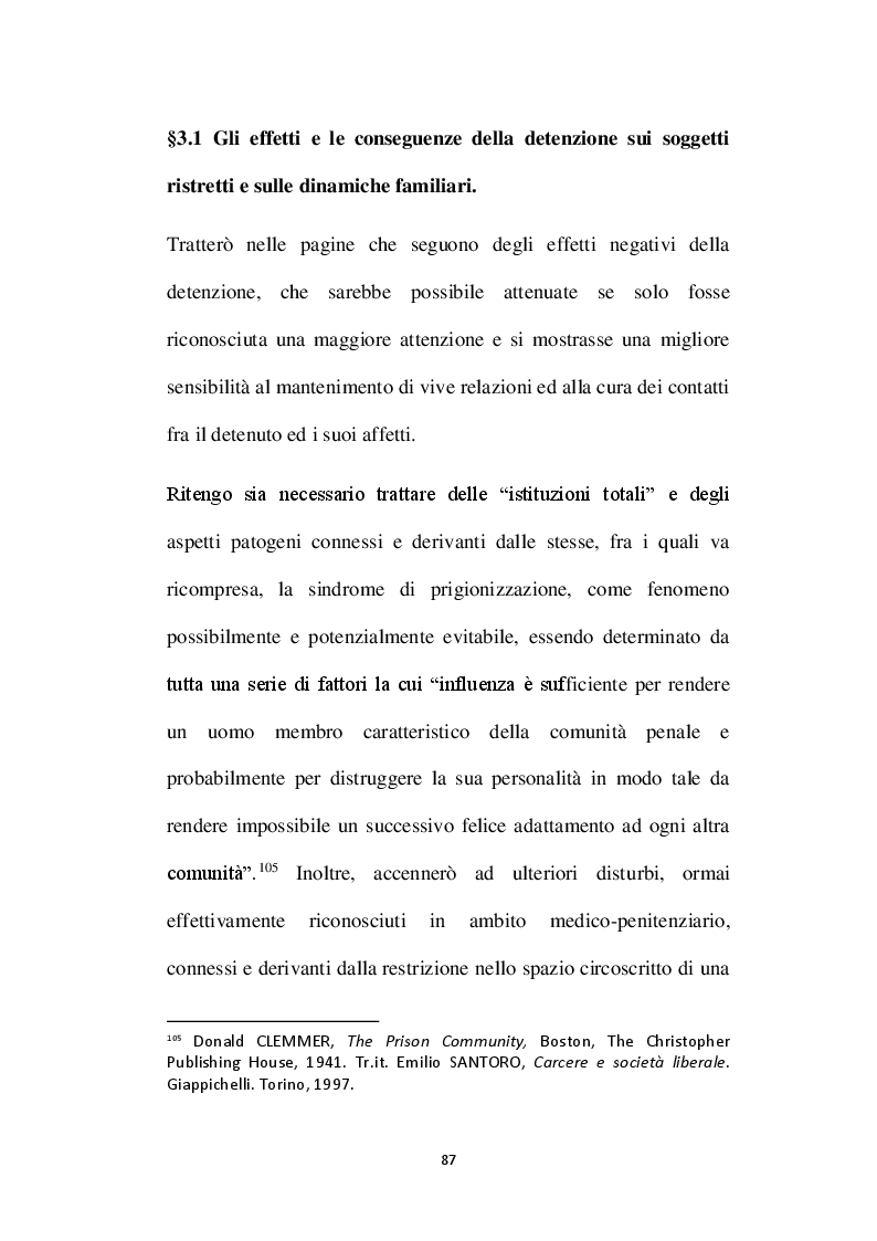 Anteprima della tesi: L'affettività alla prova del carcere: disciplina vigente e prospettive di riforma, Pagina 4