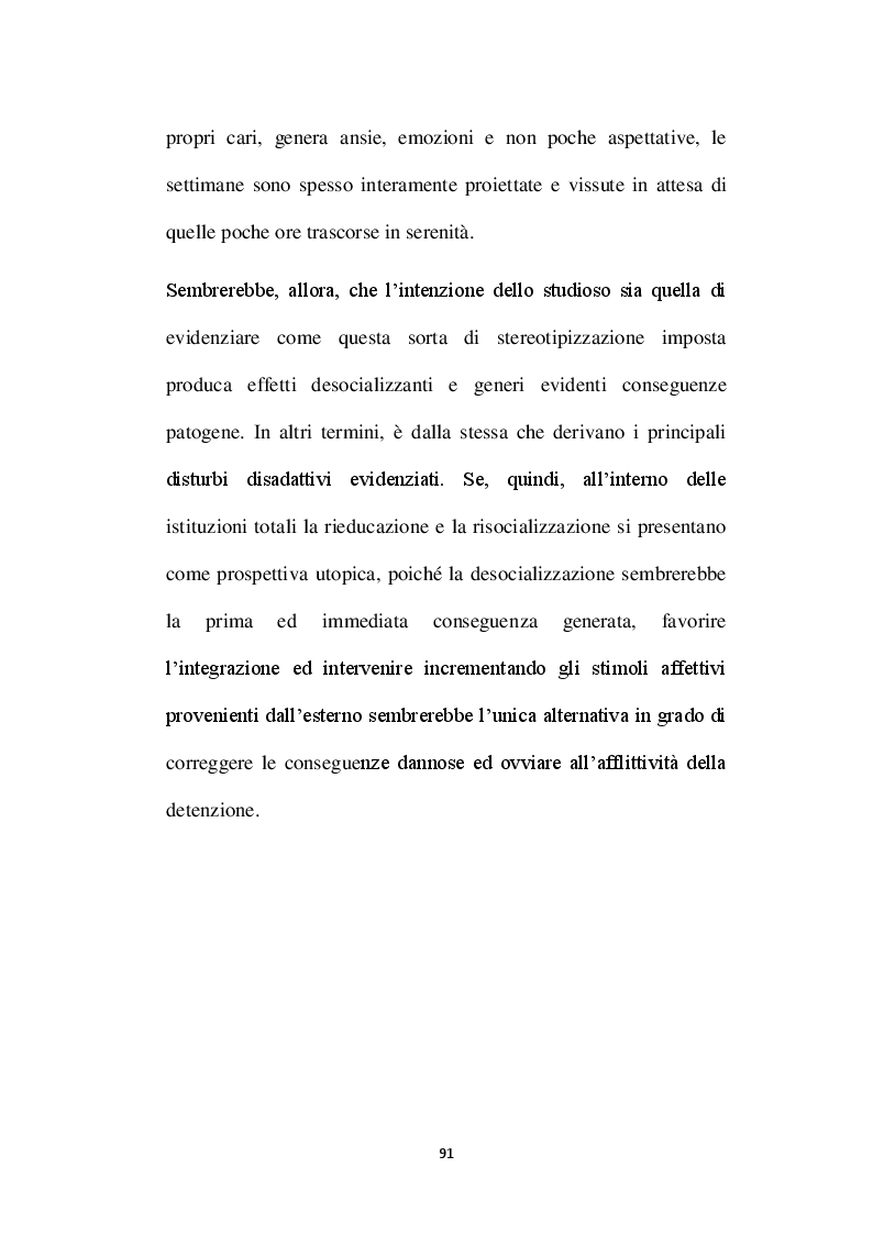 Anteprima della tesi: L'affettività alla prova del carcere: disciplina vigente e prospettive di riforma, Pagina 8