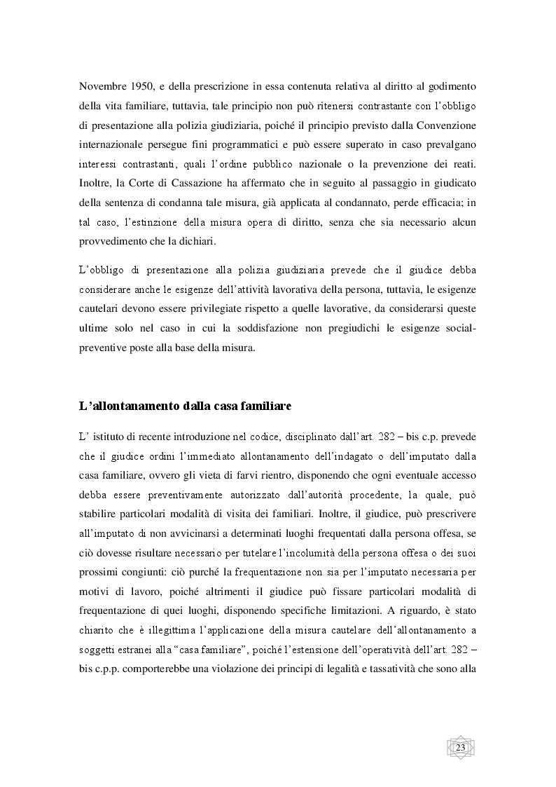 Anteprima della tesi: Le misure cautelari tra principi costituzionali ed esigenze di difesa sociale, Pagina 4