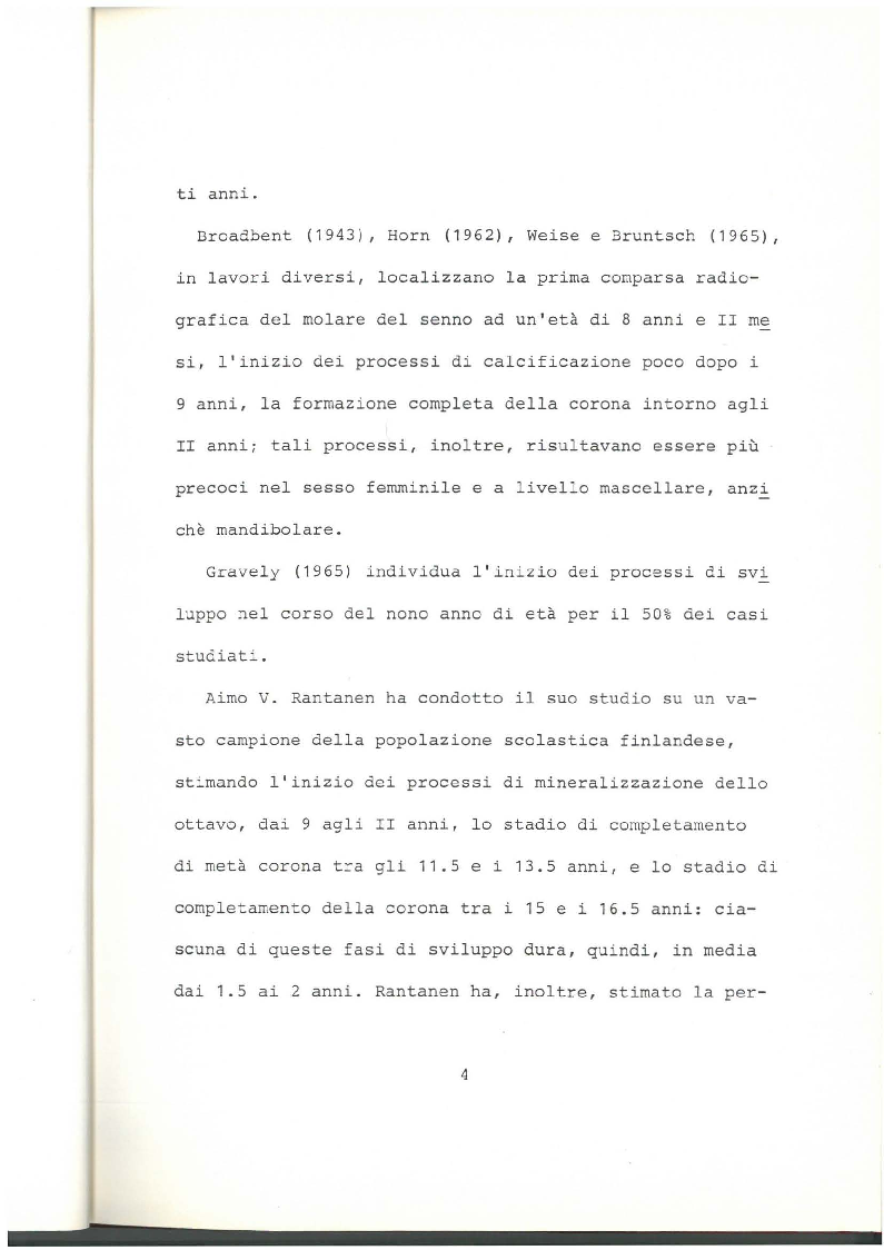 Anteprima della tesi: Indagine clinico statistica epoca di sviluppo e mineralizzazione terzo molare, Pagina 3