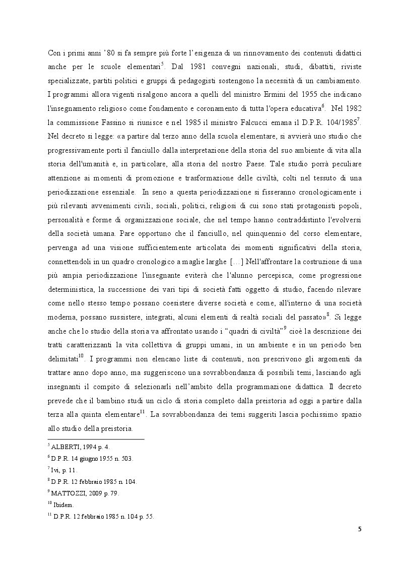 Anteprima della tesi: L'insegnamento della preistoria nella scuola italiana, Pagina 4