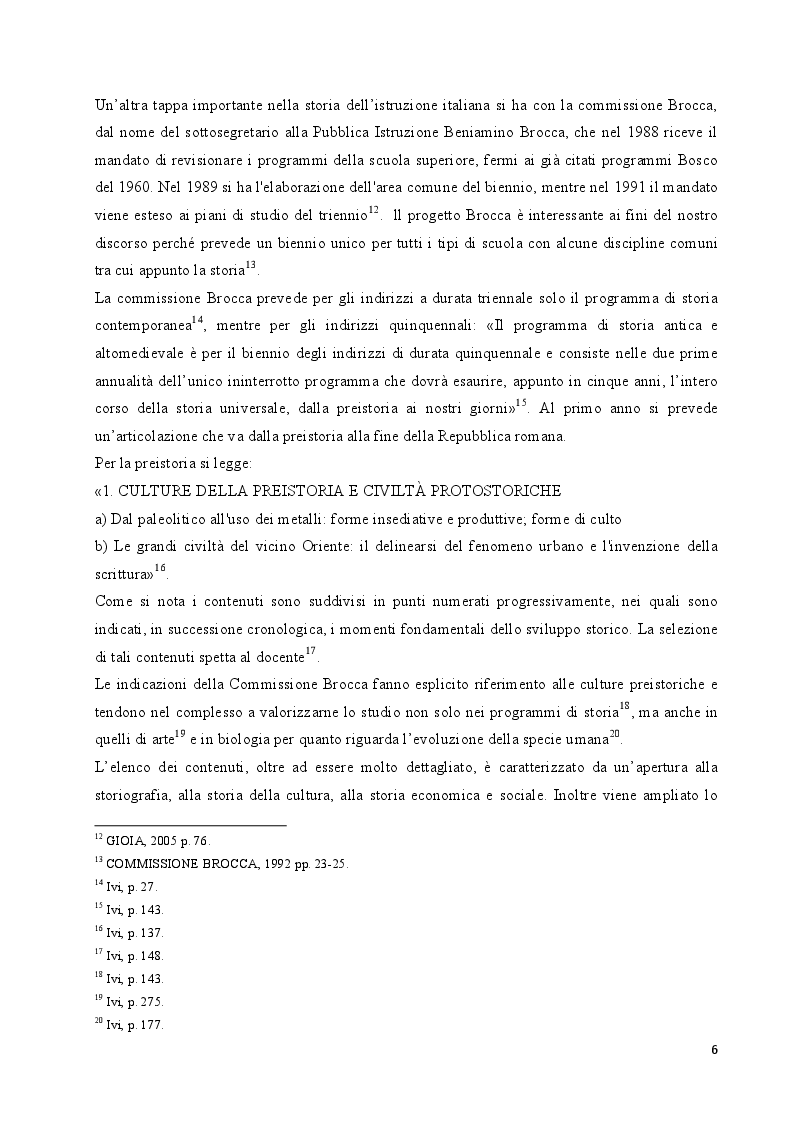 Anteprima della tesi: L'insegnamento della preistoria nella scuola italiana, Pagina 5