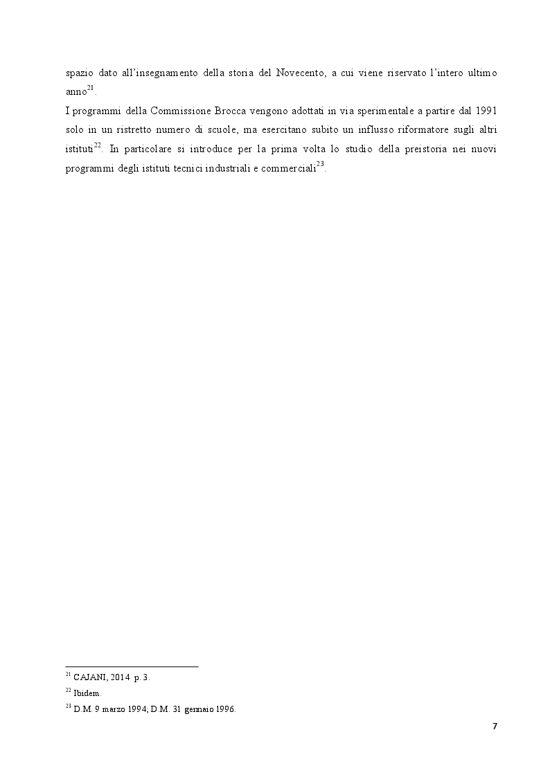 Anteprima della tesi: L'insegnamento della preistoria nella scuola italiana, Pagina 6