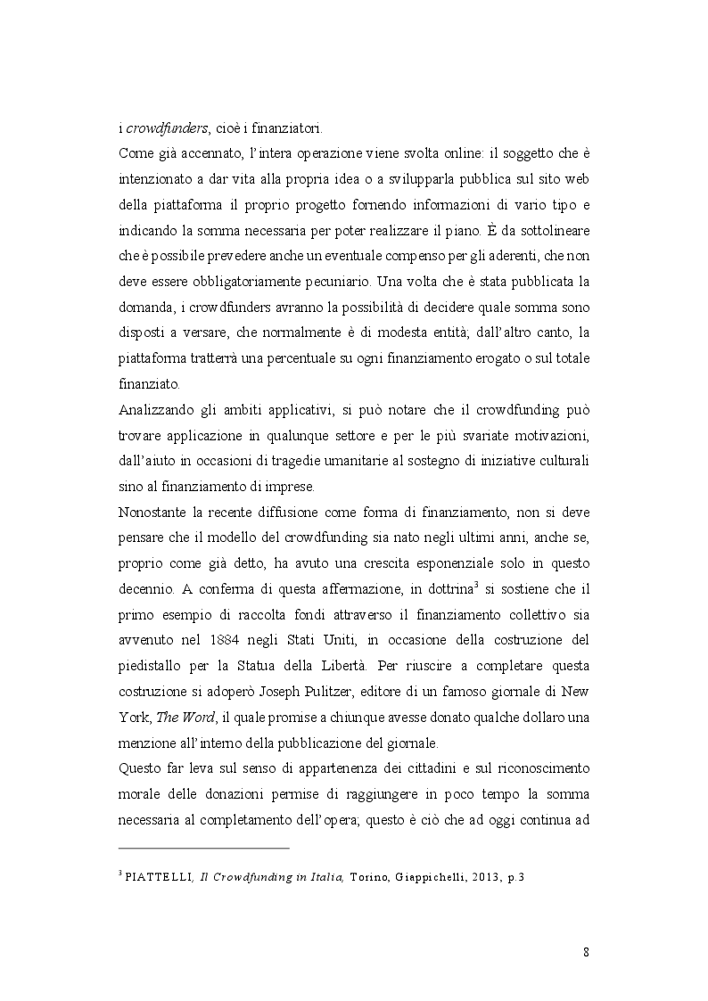 Anteprima della tesi: L'operazione di Equity Crowdfunding, Pagina 7