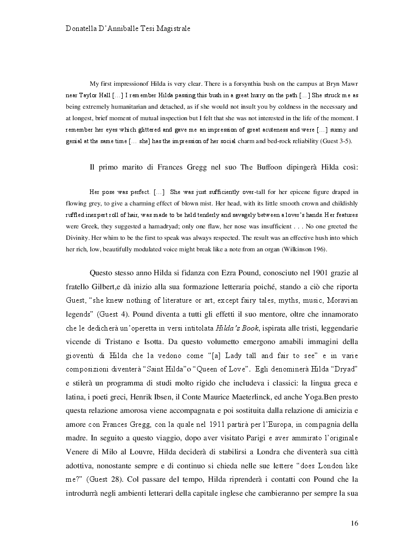 Estratto dalla tesi: Hilda Doolittle e la riscrittura del Mito di Elena: Proposta di Traduzione di Helen in Egypt