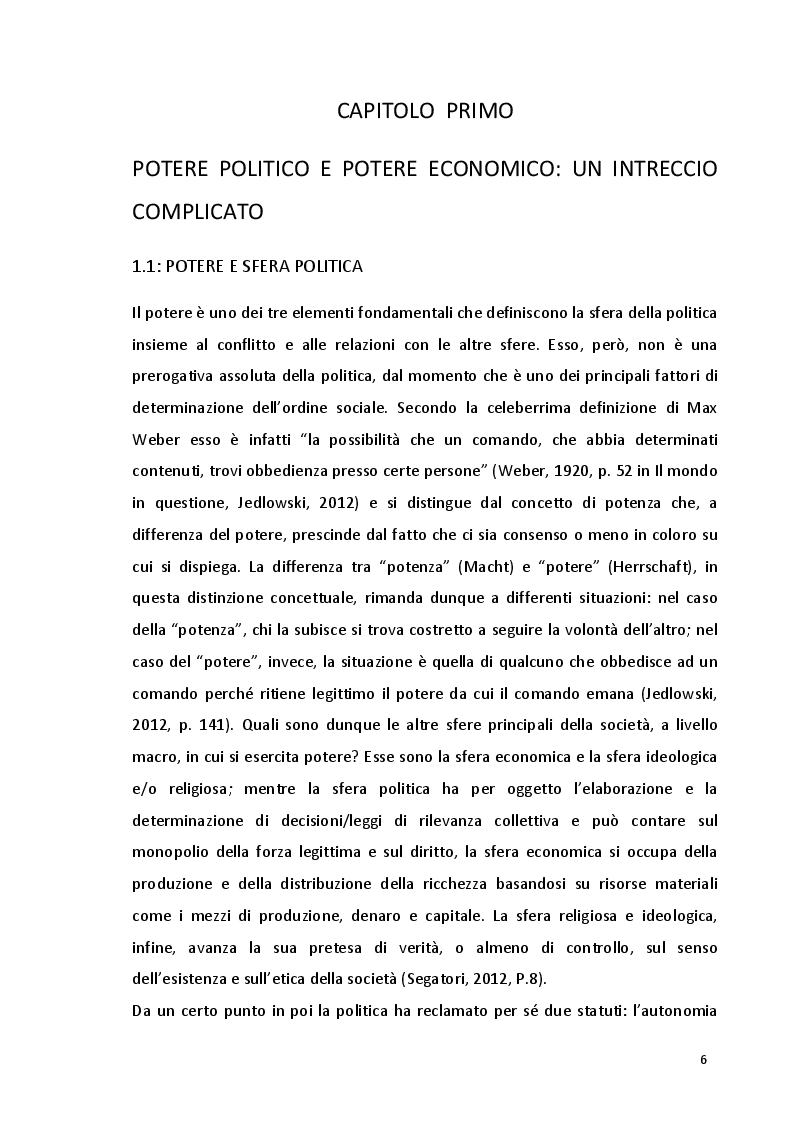 Anteprima della tesi: Potere politico e potere economico nell'era della globalizzazione: un rapporto complesso, Pagina 4