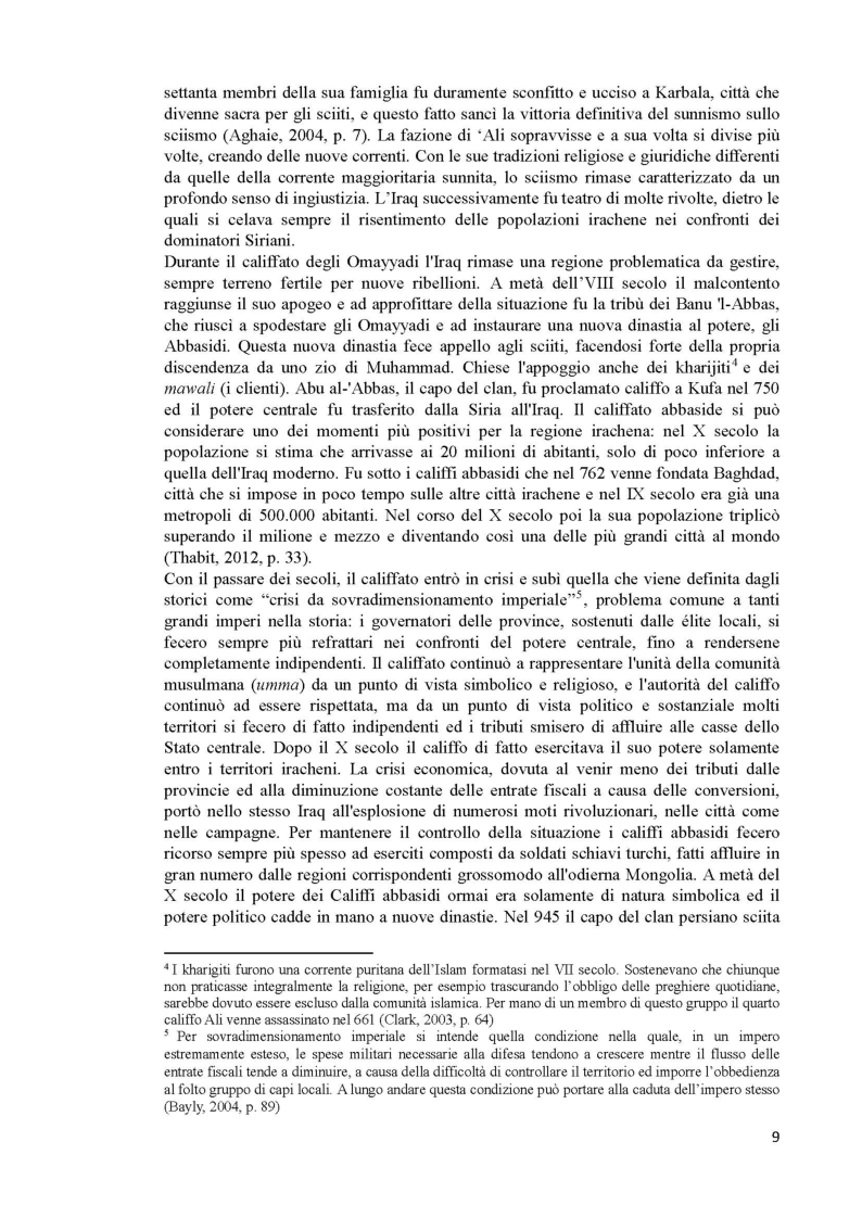 Anteprima della tesi: L'Iraq da provincia dell'Impero Ottomano alla caduta della monarchia (1514 - 1958), Pagina 7
