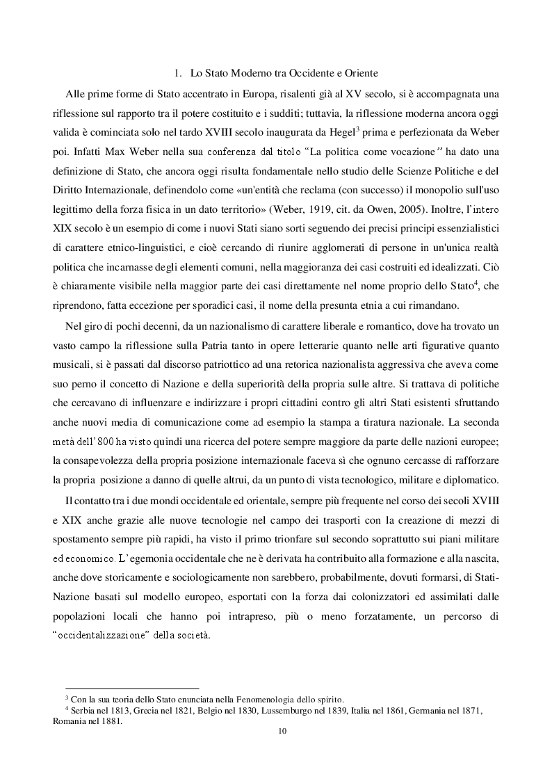 Estratto dalla tesi: Storia e Sviluppo dello Stato in Medio Oriente: Dal Colonialismo al Ritorno del Califfato