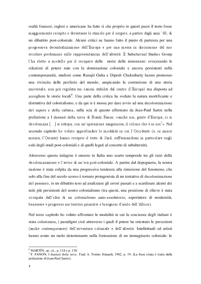 Anteprima della tesi: L'Orientalismo nella costruzione dell'identità e dell'alterità nell'arte coloniale italiana, Pagina 3
