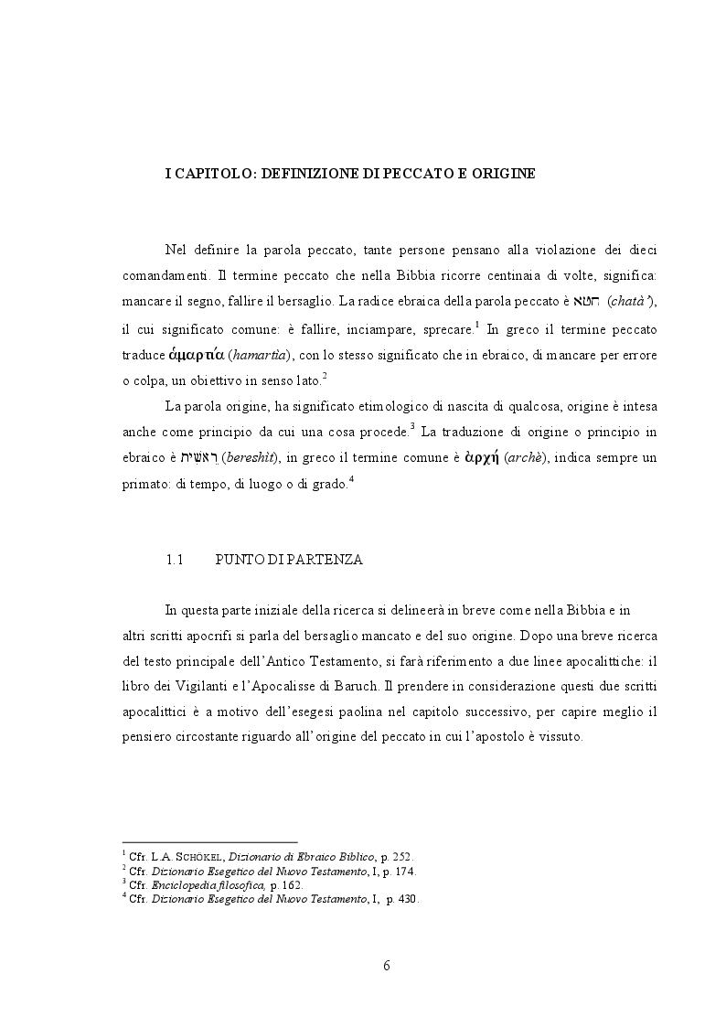 Anteprima della tesi: Cristo e il peccato nella teologia di Paolo: relazione tra due antitesi, Pagina 4