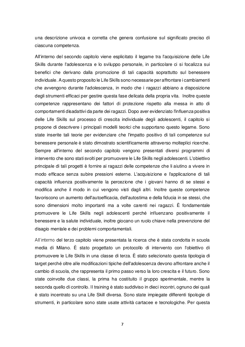 Anteprima della tesi: Promozione delle Life Skills negli adolescenti: descrizione e validazione di un protocollo di ricerca attraverso le nuove tecnologie, Pagina 4