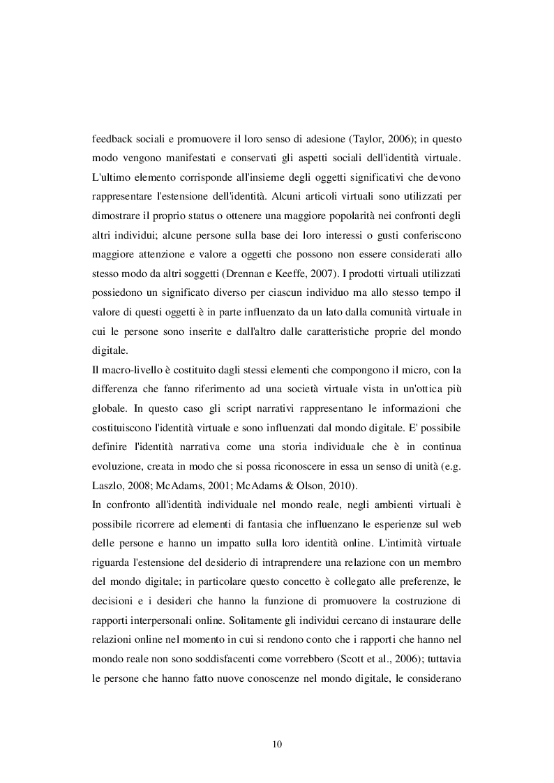Estratto dalla tesi: Identità personale e virtuale: due facce della stessa medaglia