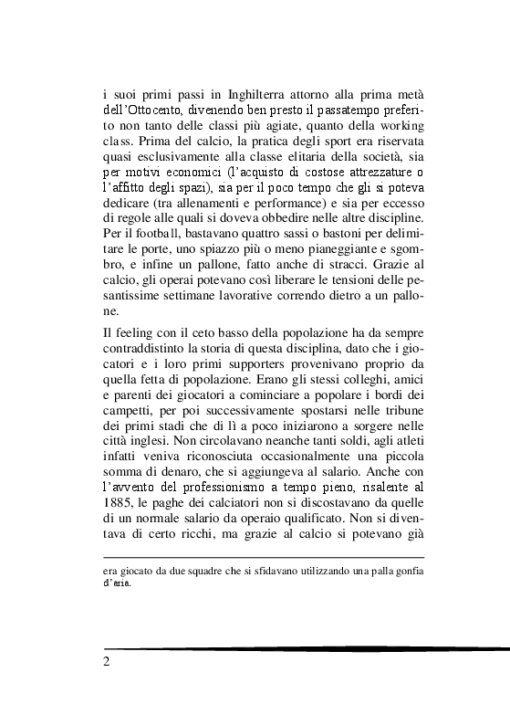 Anteprima della tesi: Il Tifo Calcistico in Italia tra Passione, Violenza e Mafia. Il giornalismo, la politica e il fenomeno ultras, Pagina 7
