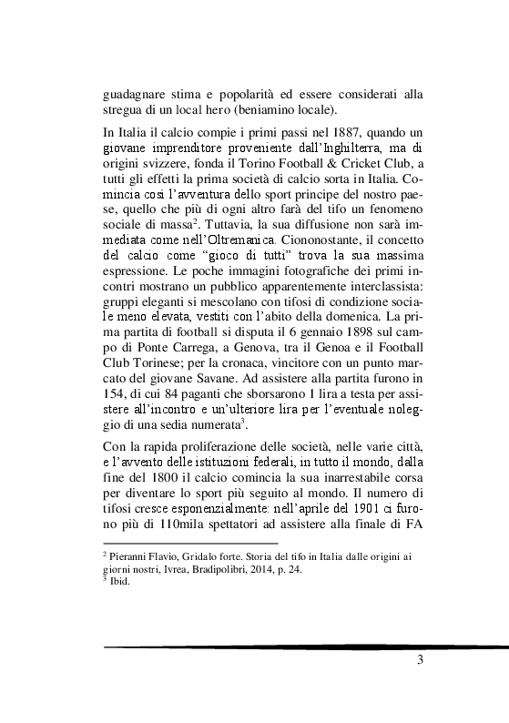 Anteprima della tesi: Il Tifo Calcistico in Italia tra Passione, Violenza e Mafia. Il giornalismo, la politica e il fenomeno ultras, Pagina 8