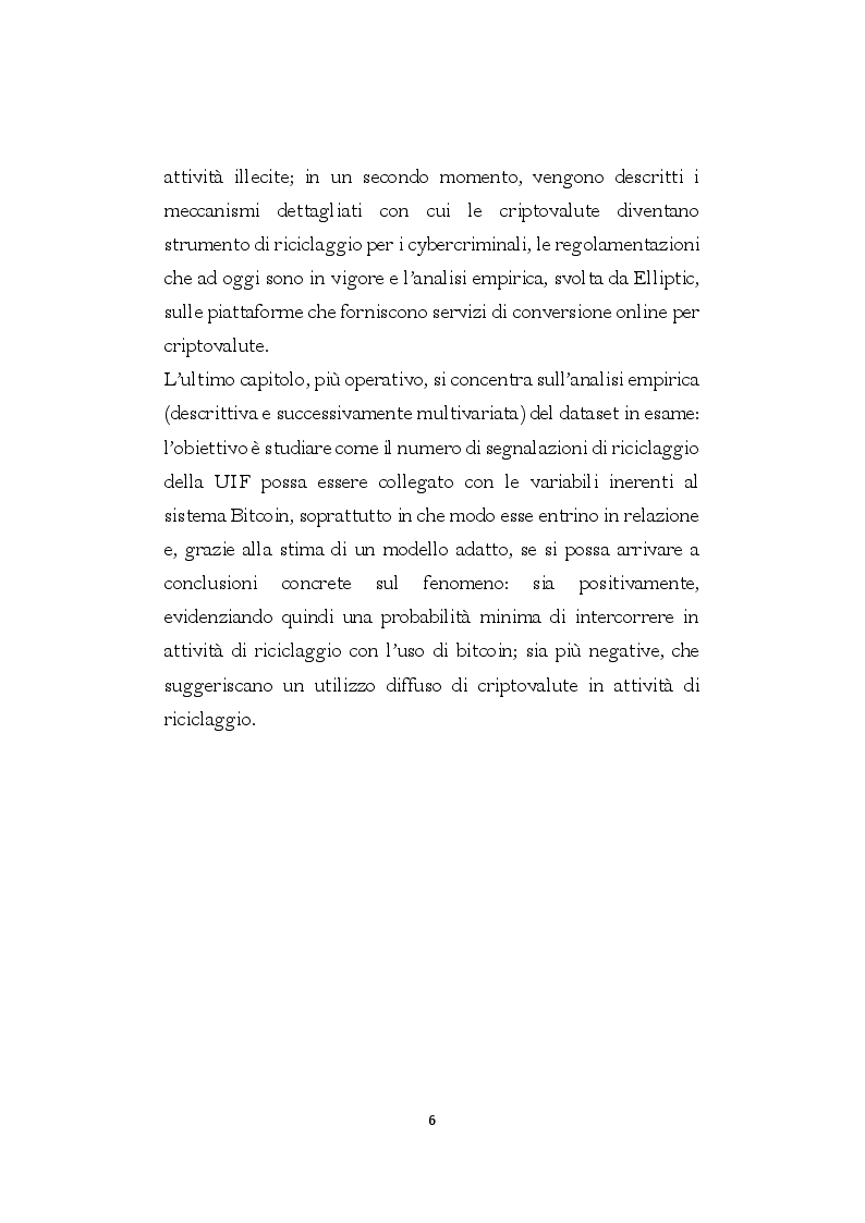 Anteprima della tesi: L'utilizzo di Bitcoin nel riciclaggio di denaro sporco: un'analisi empirica sulle segnalazioni UIF, Pagina 3