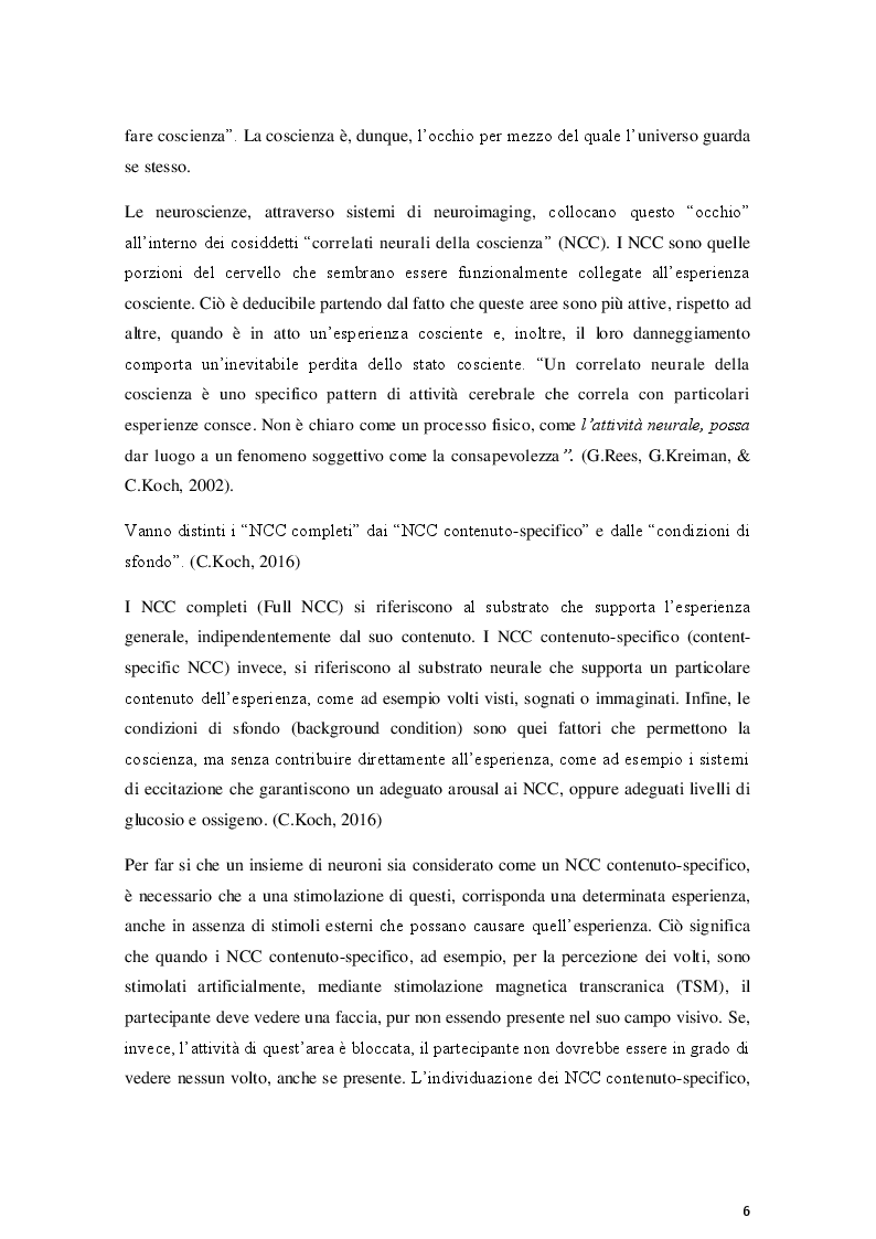 Anteprima della tesi: La coscienza nella Teoria dell'Informazione Integrata: una prospettiva relativistica, Pagina 6
