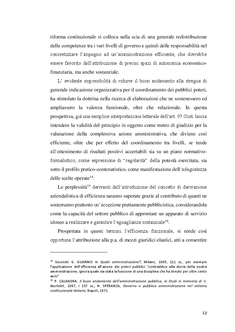 Estratto dalla tesi: Amministrazione di risultato: prospettive e profili attuativi