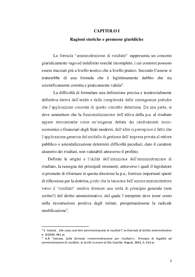 Anteprima della tesi: Amministrazione di risultato: prospettive e profili attuativi, Pagina 4