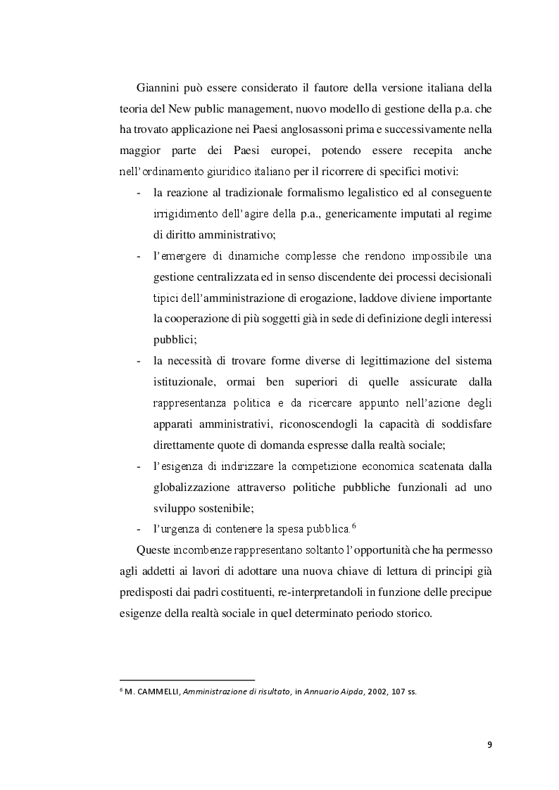 Anteprima della tesi: Amministrazione di risultato: prospettive e profili attuativi, Pagina 6