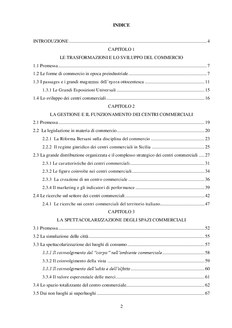 Indice della tesi: I Centri Commerciali e la Responsabilità Sociale: La Collaborazione dei diversi Stakeholder per la promozione del benessere collettivo, Pagina 1