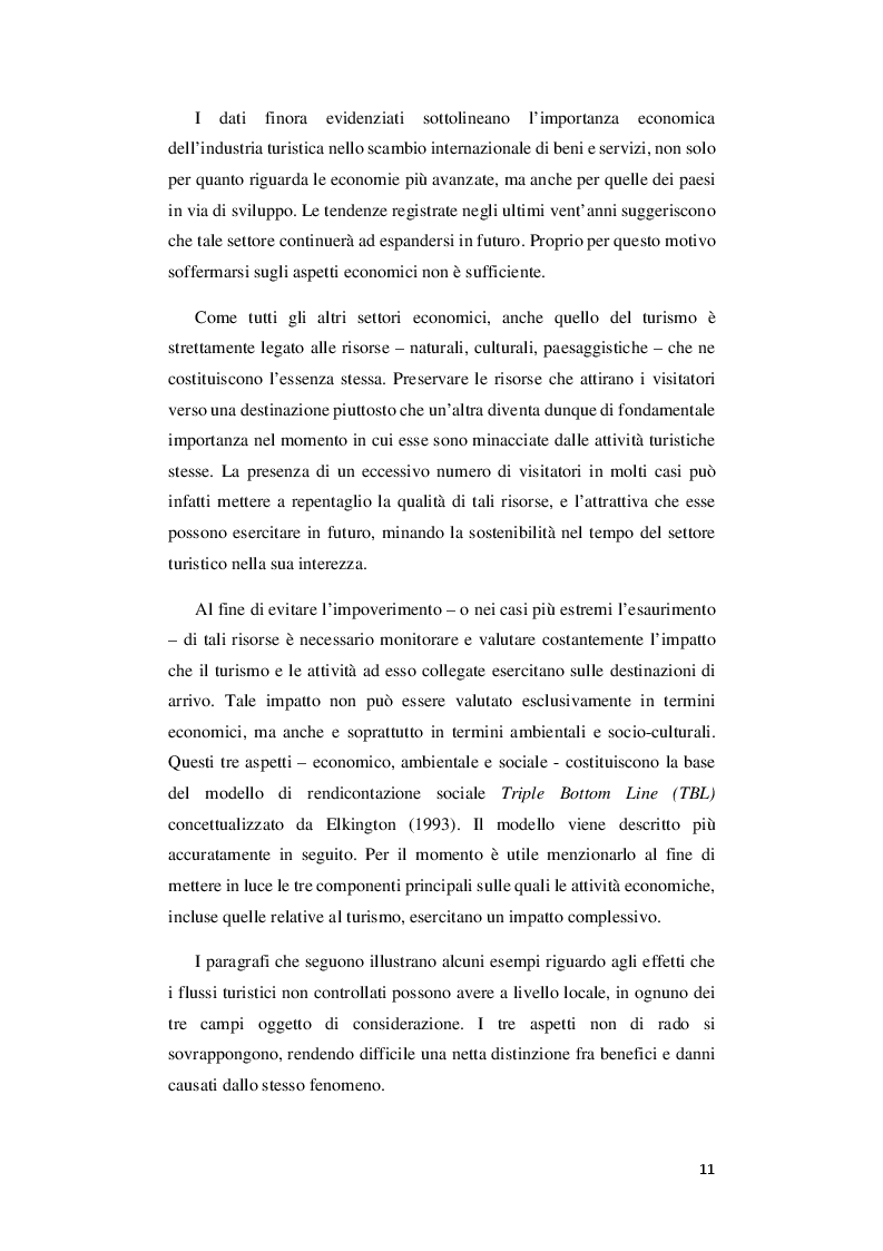 Estratto dalla tesi: Turismo sostenibile e performance system: Il Tourism Optimization Management Model