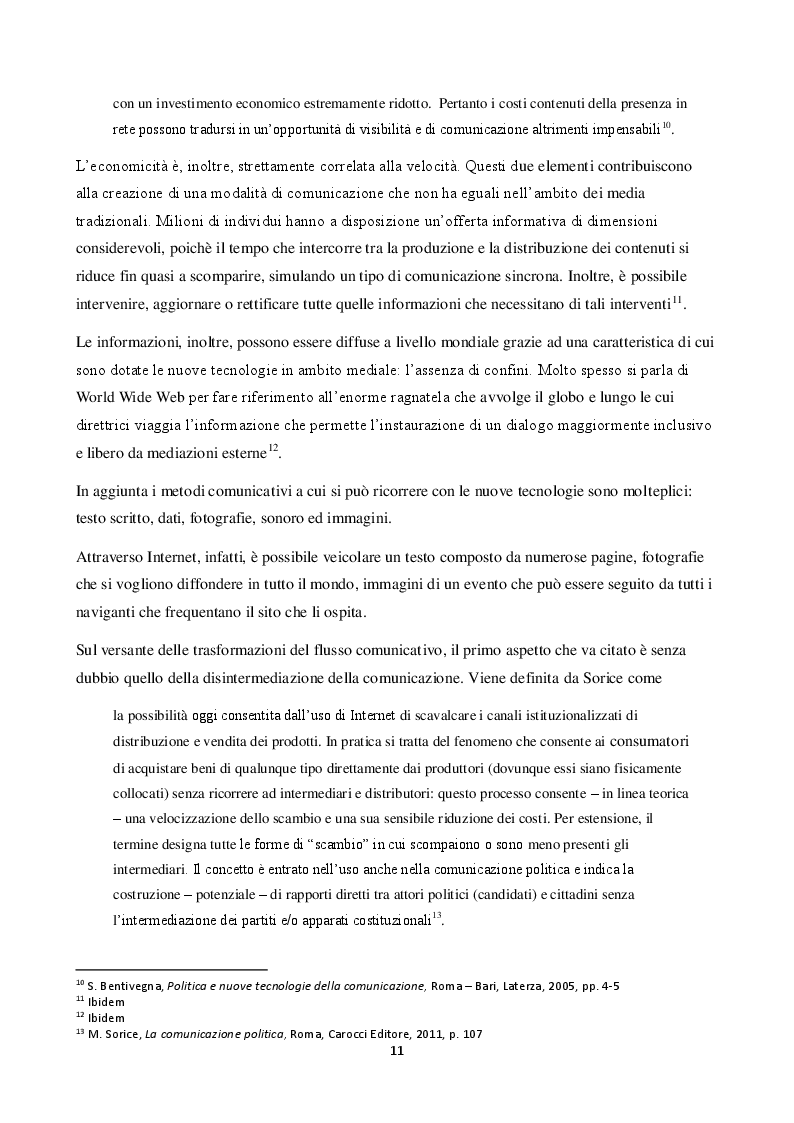 Estratto dalla tesi: La comunicazione politica nell'era del web 2.0