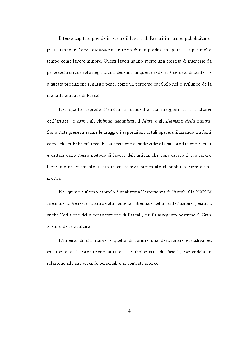 Anteprima della tesi: Pino Pascali. Riflessioni sui quattro anni di attività (1964 - 1968), Pagina 3