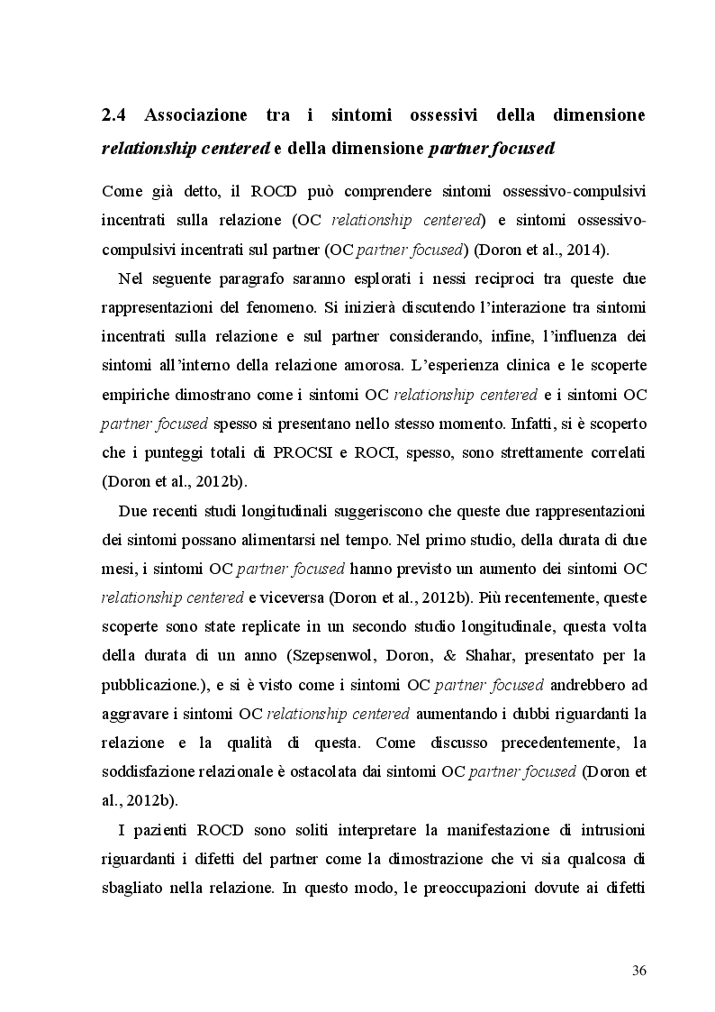 Anteprima della tesi: Le preoccupazioni ossessive nelle relazioni amorose: uno studio preliminare sulle proprietà psicometriche del Partner Related Obsessive Compulsive Symptom Inventory (PROCSI) e del Relationship Obsessive Compulsive Inventory (ROCI), Pagina 4