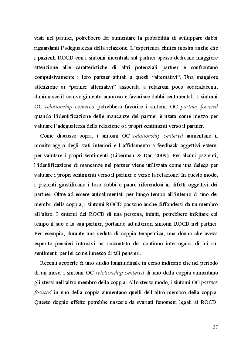 Anteprima della tesi: Le preoccupazioni ossessive nelle relazioni amorose: uno studio preliminare sulle proprietà psicometriche del Partner Related Obsessive Compulsive Symptom Inventory (PROCSI) e del Relationship Obsessive Compulsive Inventory (ROCI), Pagina 5