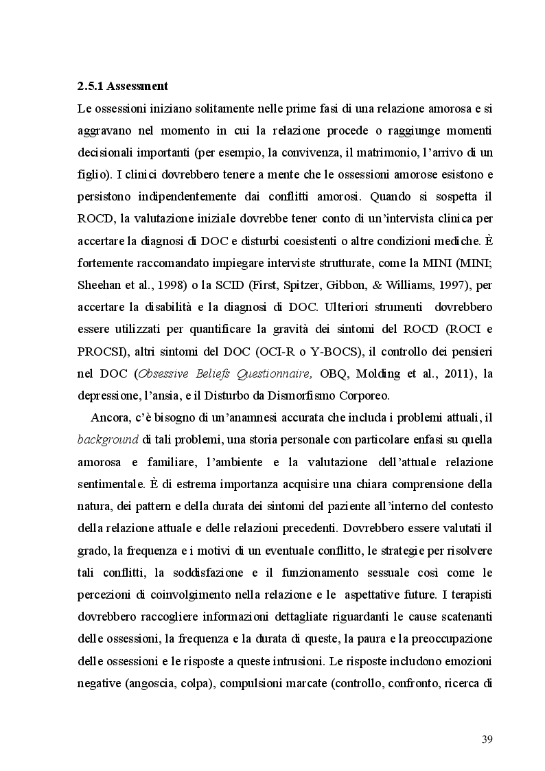 Anteprima della tesi: Le preoccupazioni ossessive nelle relazioni amorose: uno studio preliminare sulle proprietà psicometriche del Partner Related Obsessive Compulsive Symptom Inventory (PROCSI) e del Relationship Obsessive Compulsive Inventory (ROCI), Pagina 7