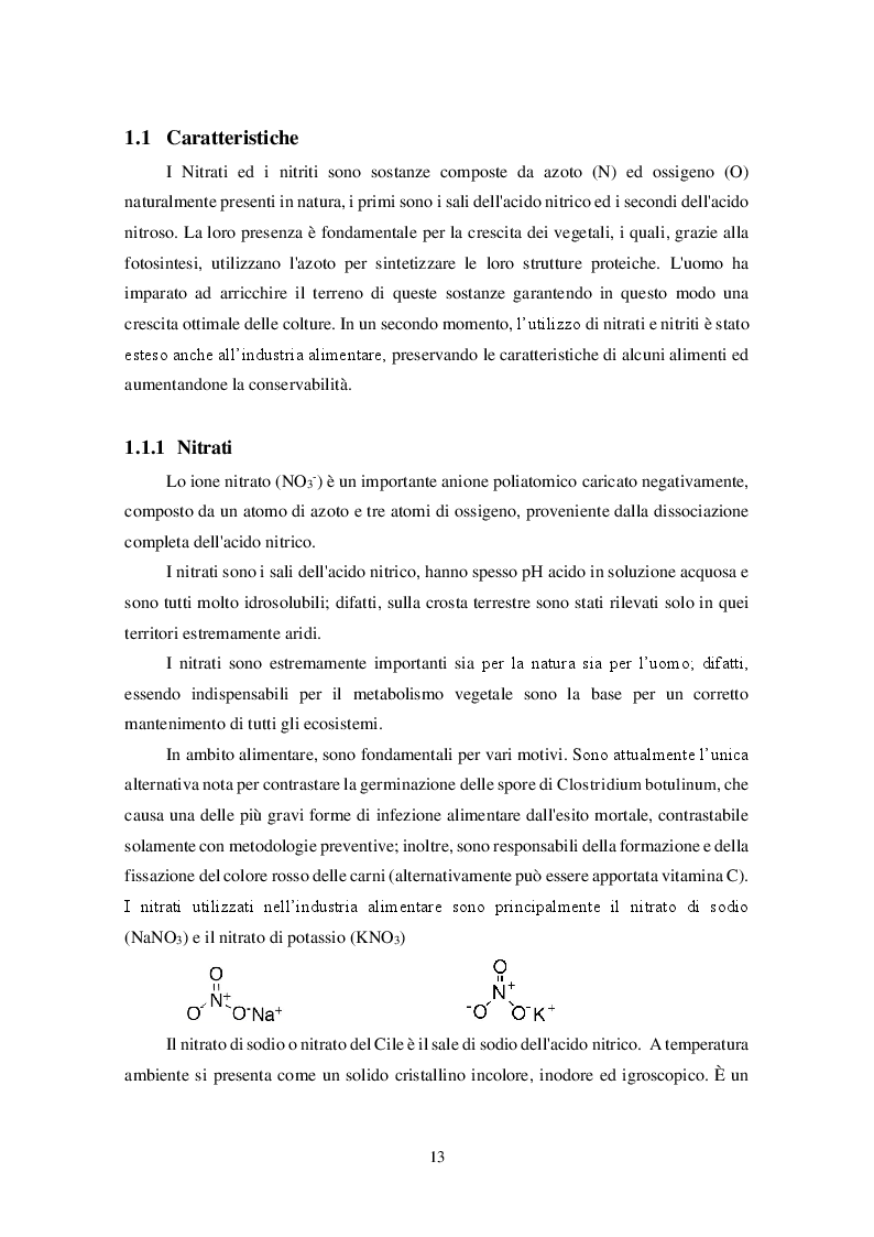 Anteprima della tesi: Uso dei Nitrati e Nitriti nell'industria dei salumi, Pagina 4